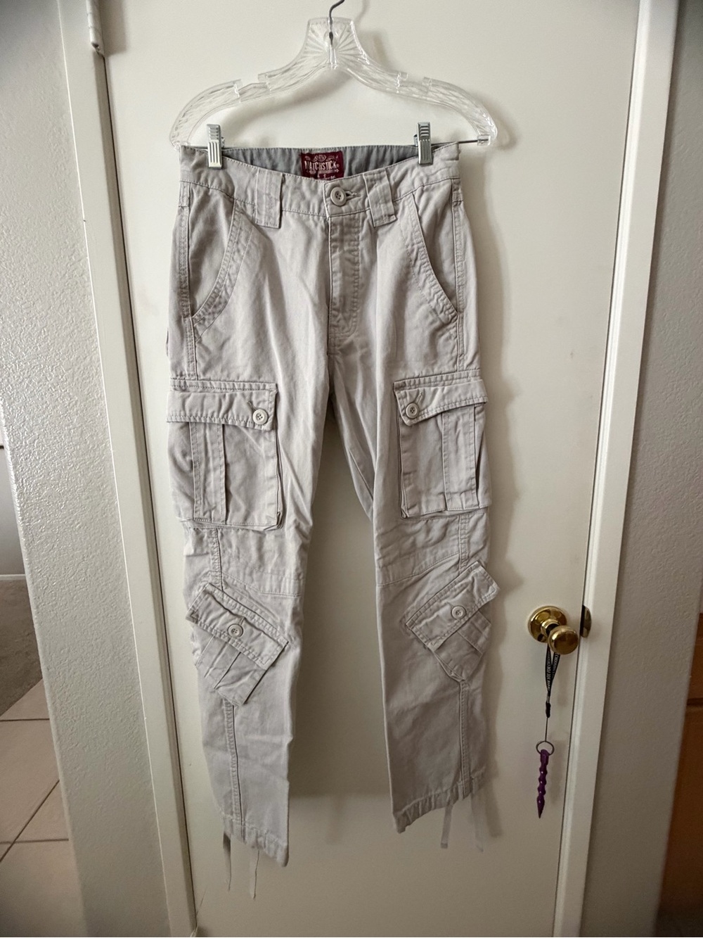 Matchstick Beige Cargo Pants for Men - Casual Utility Style